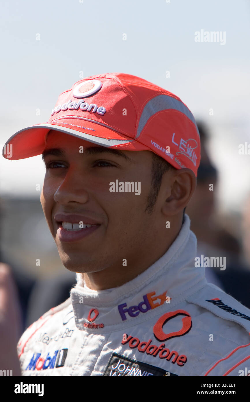 El inglés Lewis Hamilton, piloto de Fórmula 1 espacio de copia Fotografía  de stock - Alamy