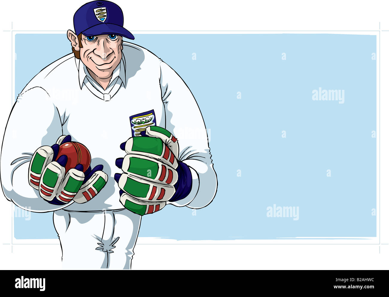 Jugador de Cricket Foto de stock