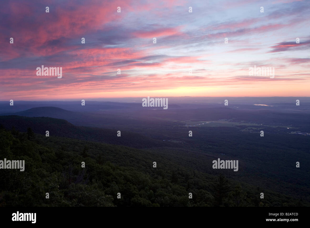 Hudson River Valley sunrise el estado de Nueva York Foto de stock