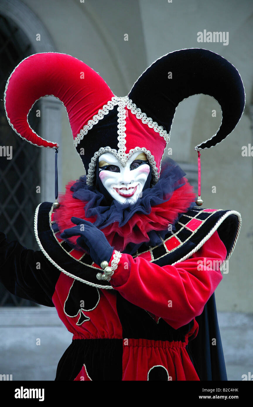 La máscara de carnaval de Venecia jester Foto de stock