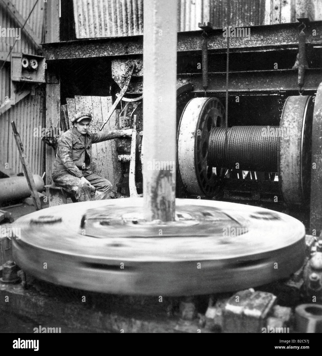 Mesa giratoria, foto histórica, circa 1930 Foto de stock