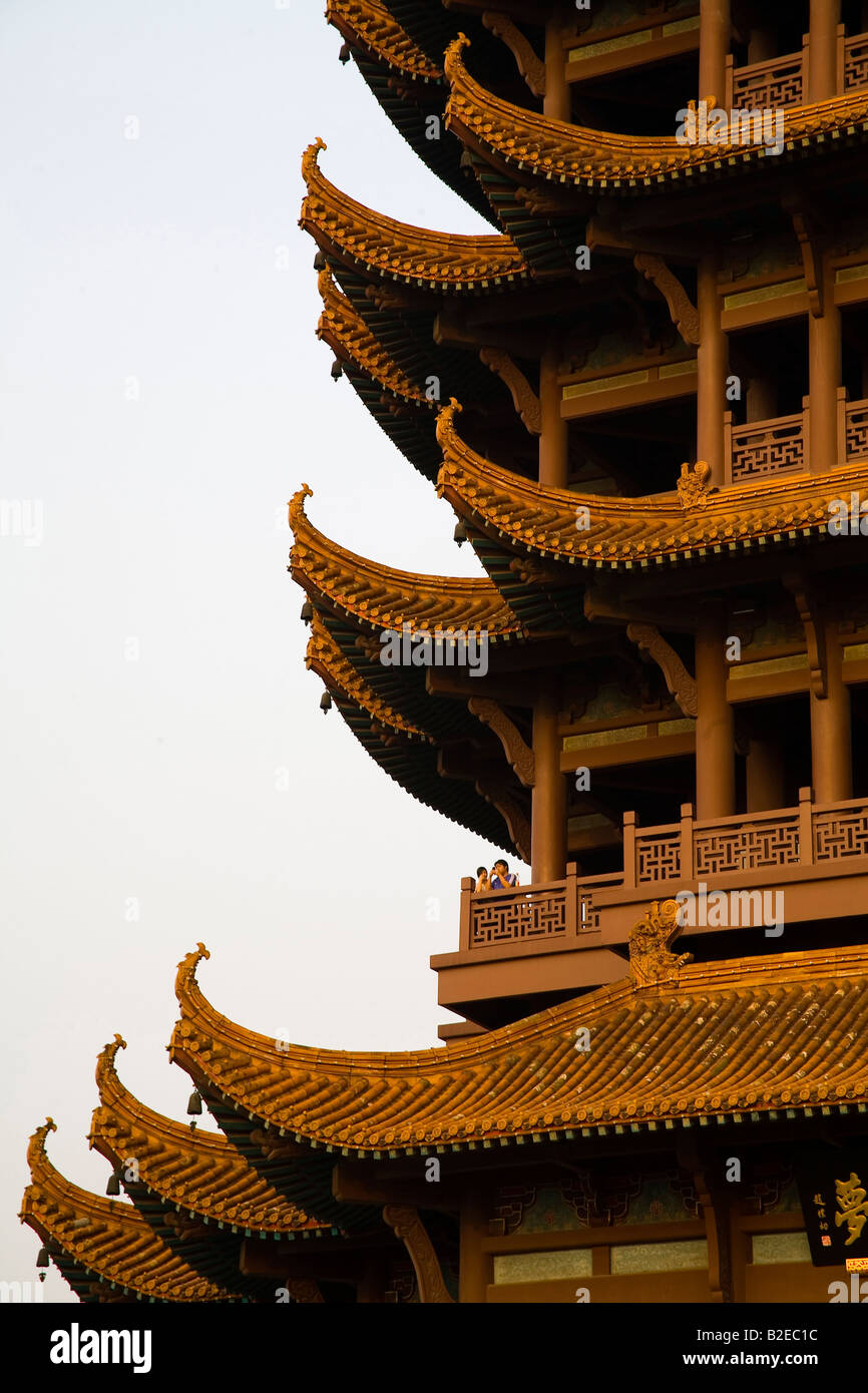Hubei,Wuhan,la Pagoda de la Grulla Amarilla, Foto de stock