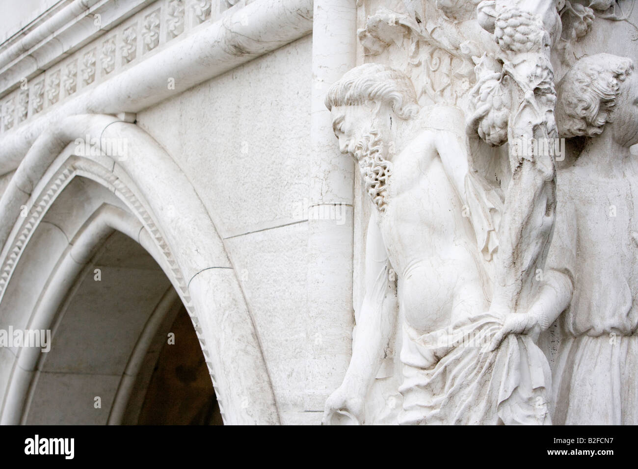 Detalle del Palacio Doge Venecia Italia Foto de stock