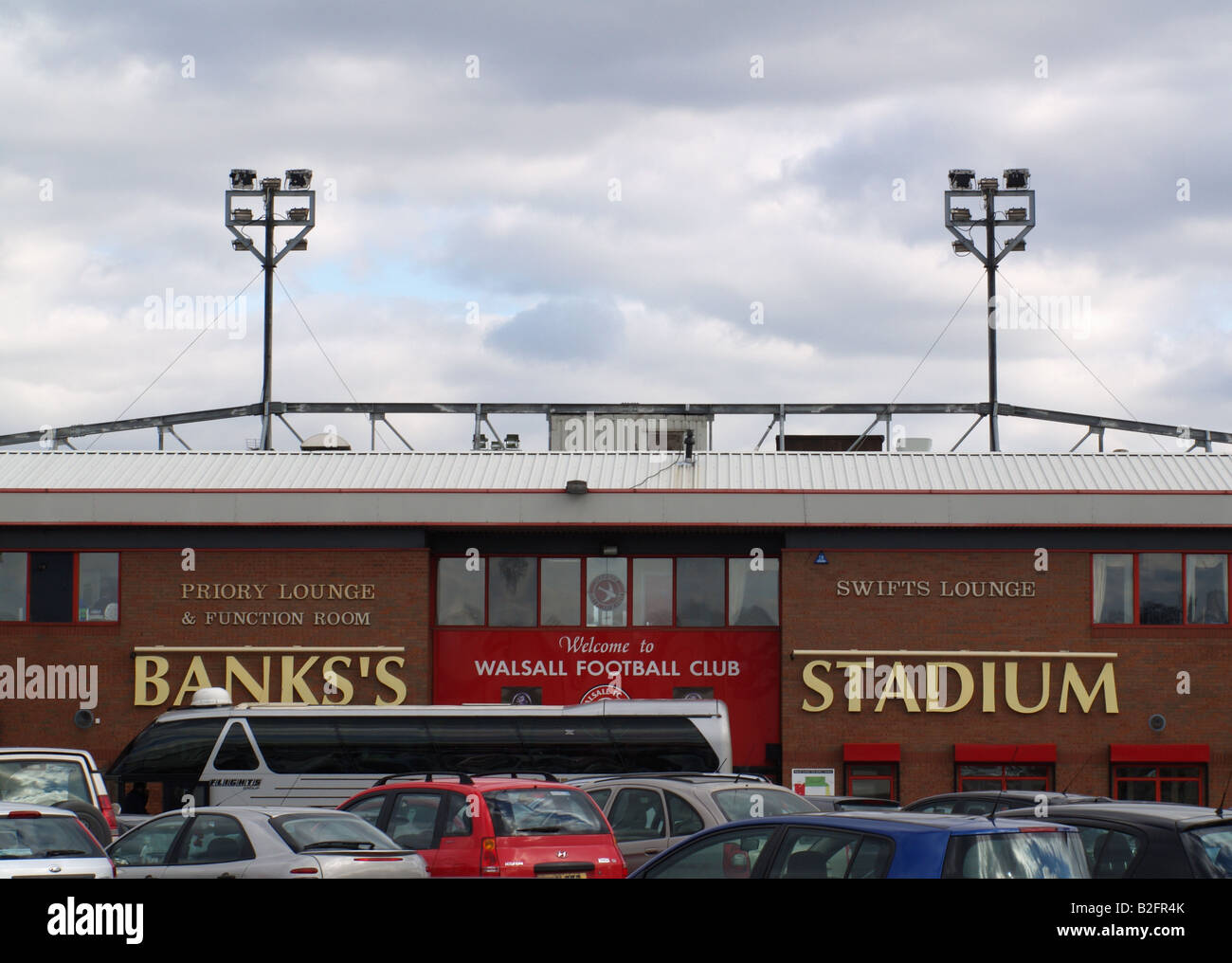 Bescot Stadium, hogar del club de fútbol en Walsall, West Midland UK Foto de stock