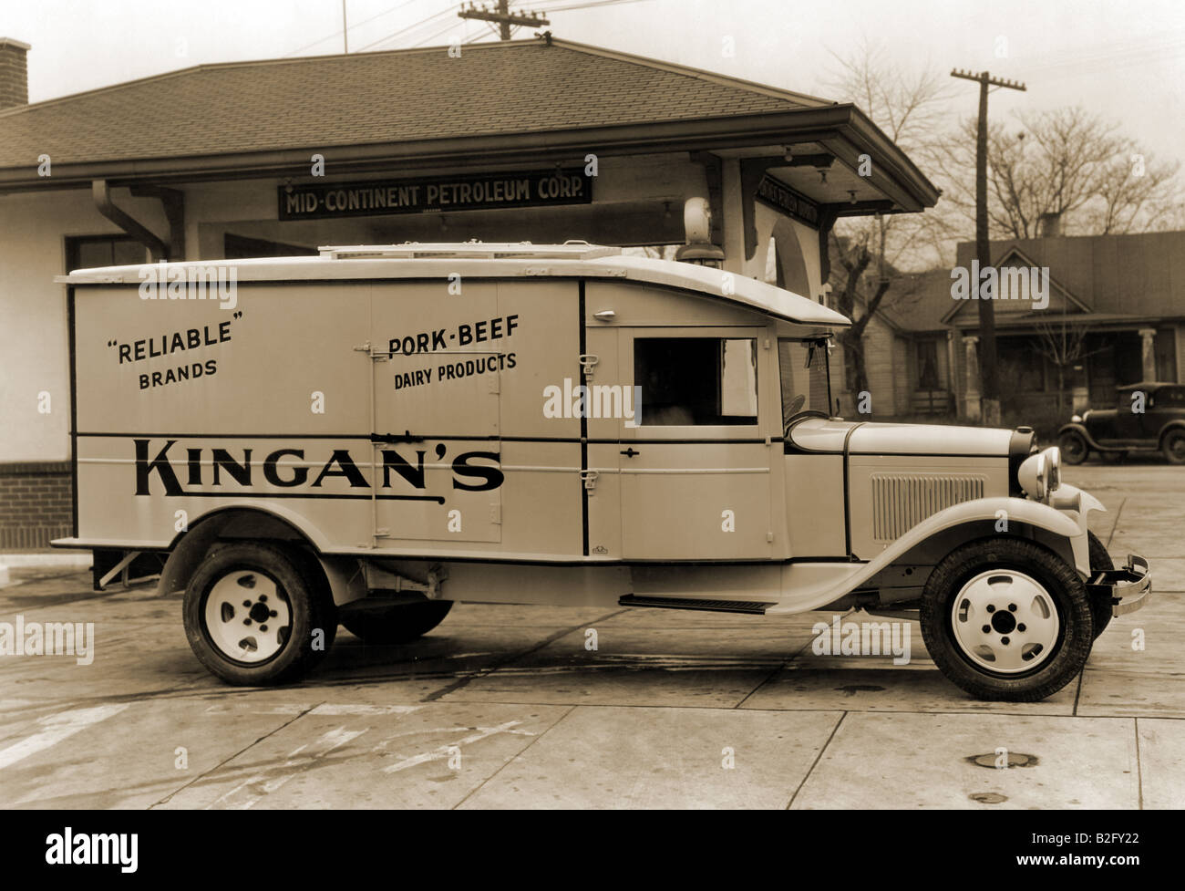 "Fiabilidad" del Kingan - Carne de Cerdo Productos Lácteos camión de entrega Foto de stock