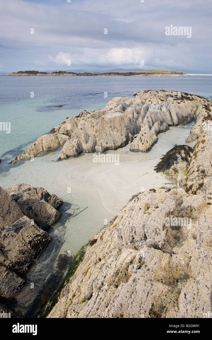 Playa aislada de Iona Foto de stock