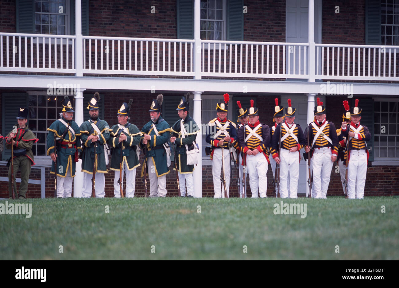La recreacion historica de la guerra de 1812, el Star Spangled Banner día, Fort McHenry, Baltimore, Maryland Foto de stock
