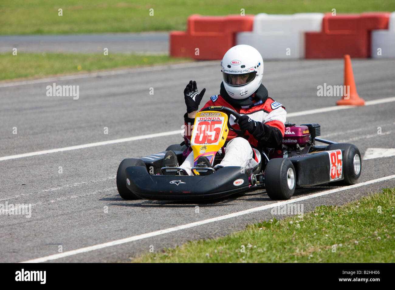 Karting en Middlesbrough Motorsports Park South Bank Foto de stock