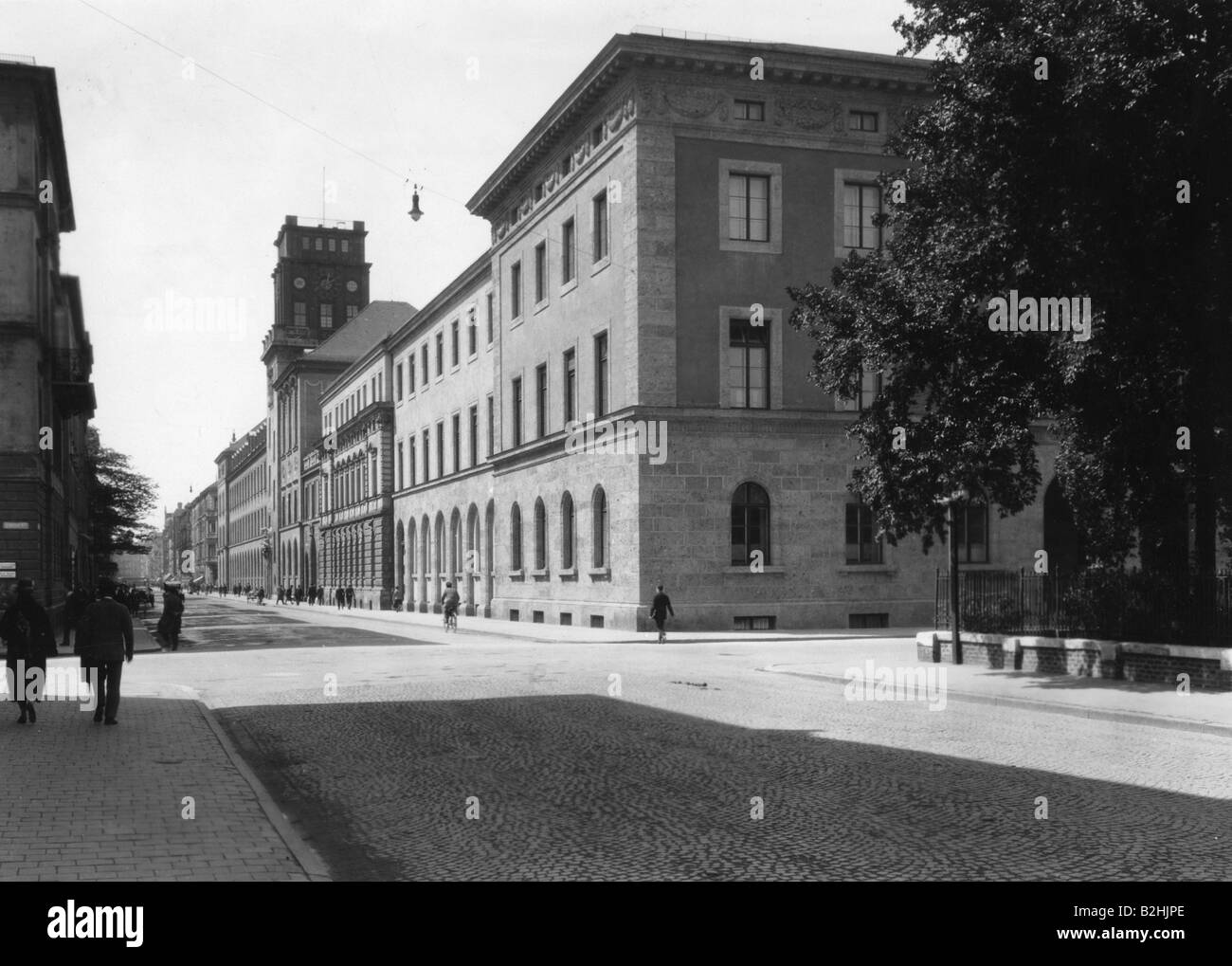 Geografía/viajes, Alemania, Munich, Universidad Técnica, vista exterior, 1930, , Foto de stock