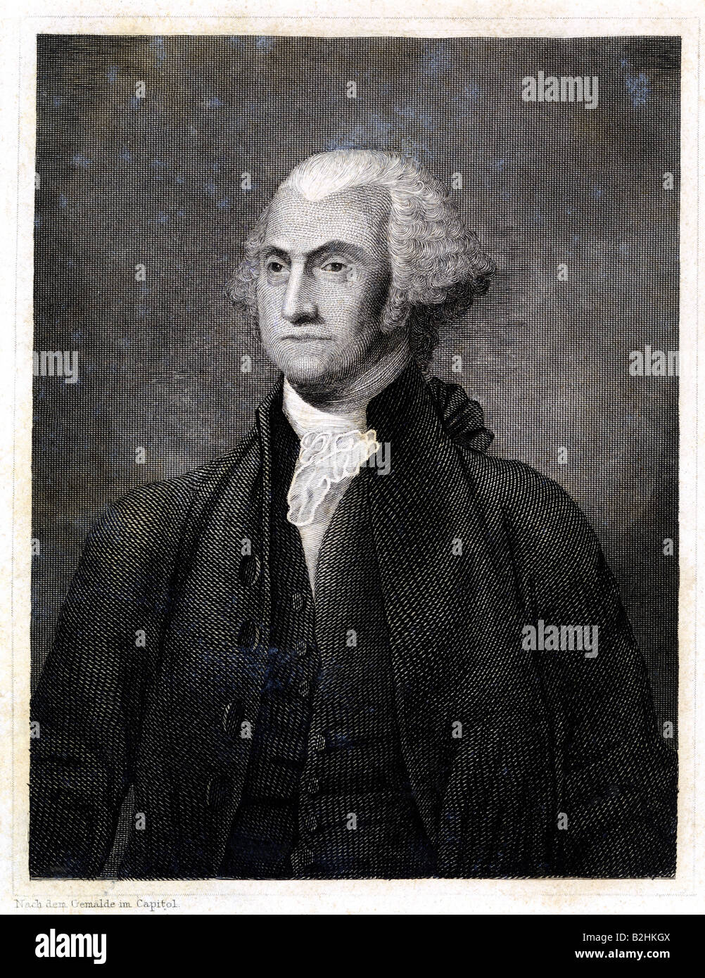Washington, George, 22.2.1732 - 14.12.1799, American general y político, primer Presidente de los Estados Unidos 1789 - 1797, acero grabado después de pintar en el Capitolio, del siglo xix, , Artist's Copyright no ha de ser borrado Foto de stock