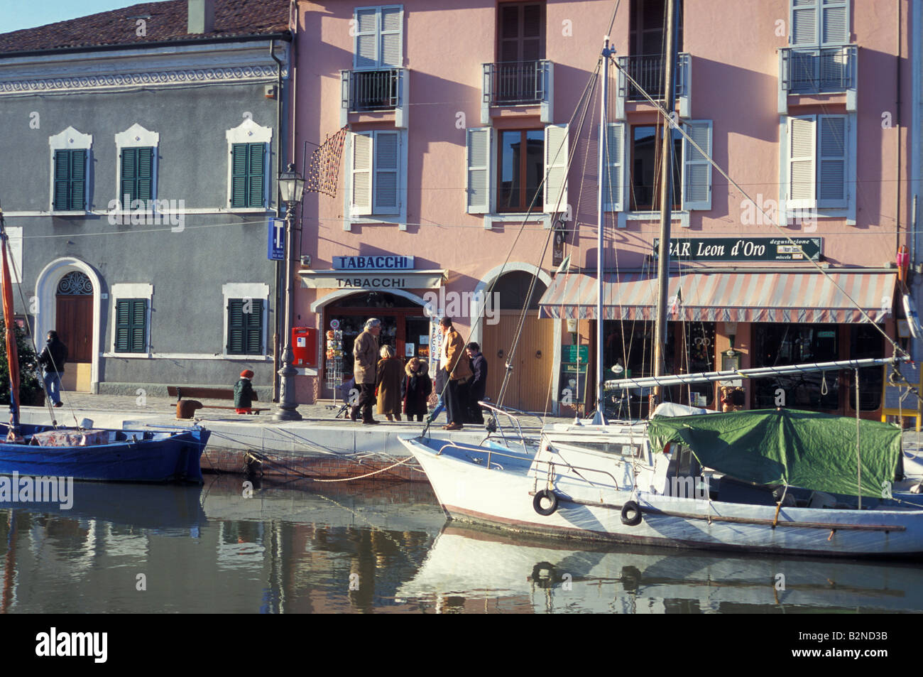 Porto Canale, Cesenatico, Italia Foto de stock