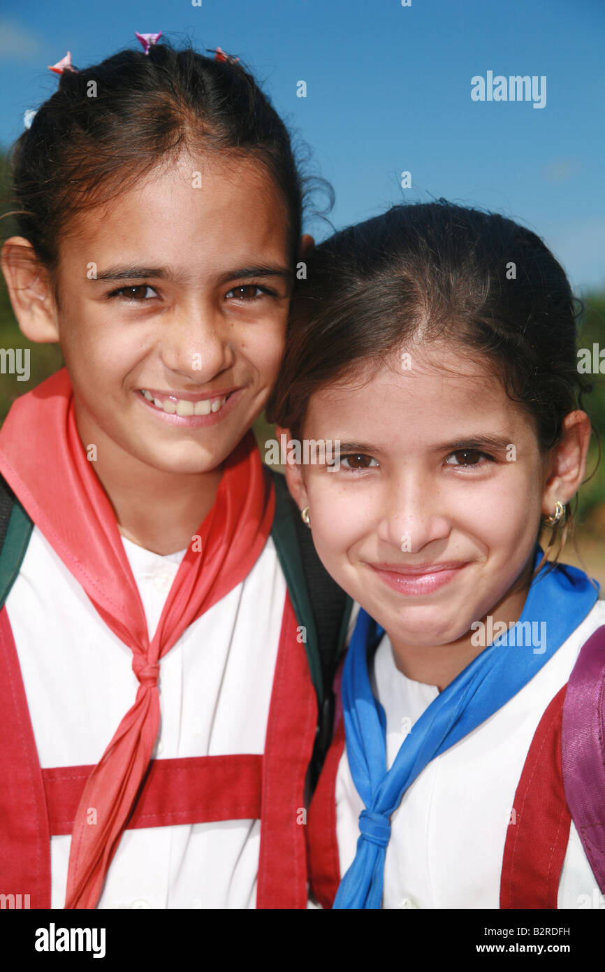 Las alumnas de Viñales en la provincia de Pinar del Río Cuba América Latina Foto de stock