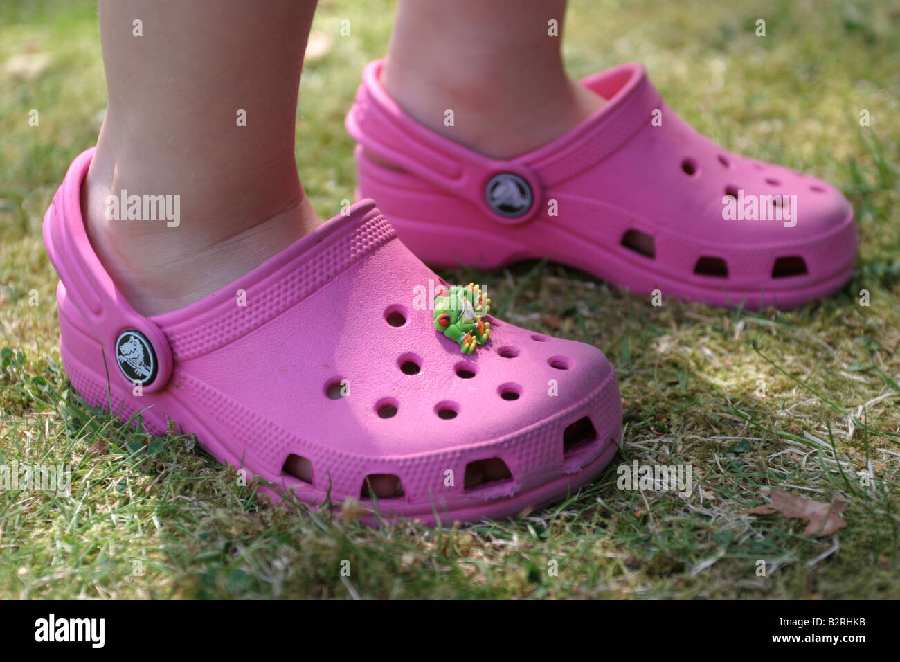 Zapatos crocs rosas fotografías imágenes alta -