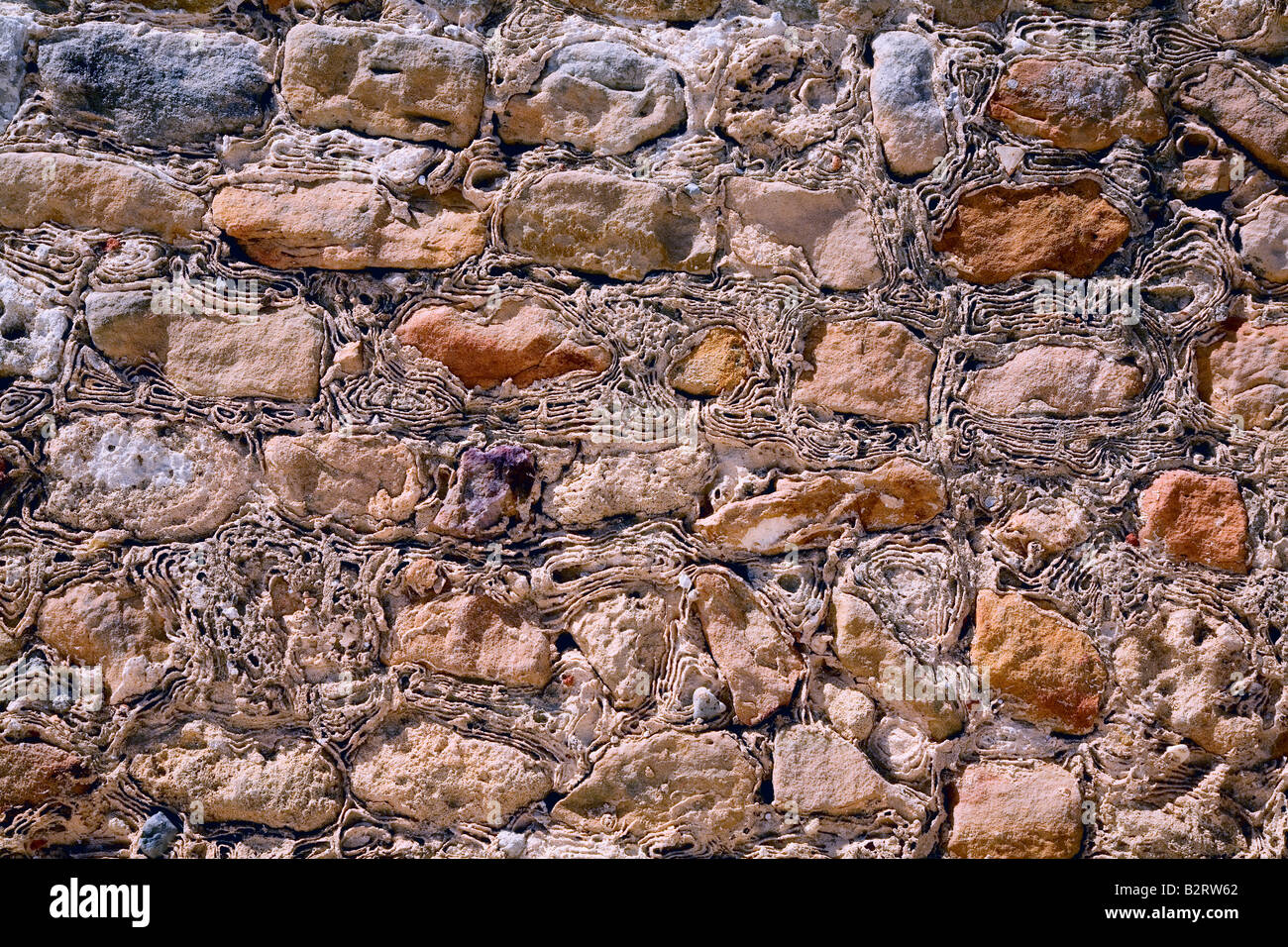 La textura del antiguo muro de piedra filtro pastel Fotografía de stock -  Alamy