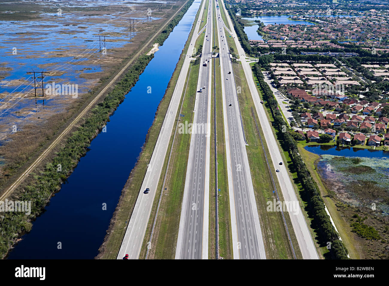 Una autopista en Fort Lauderdale Foto de stock