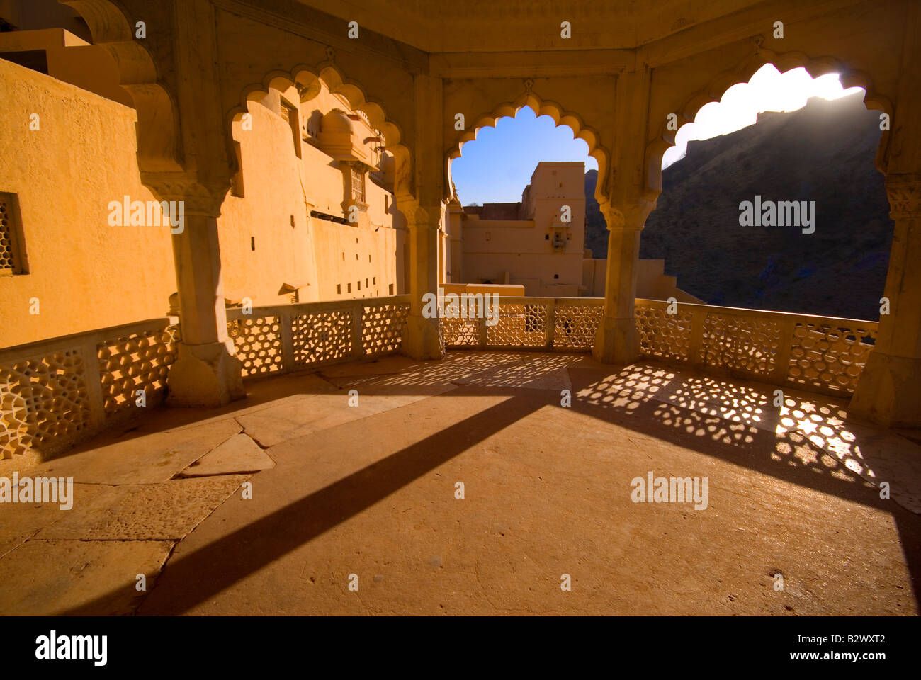 Fuerte Amber, la ciudad de Jaipur, Rajasthan, India, el subcontinente, Asia Foto de stock