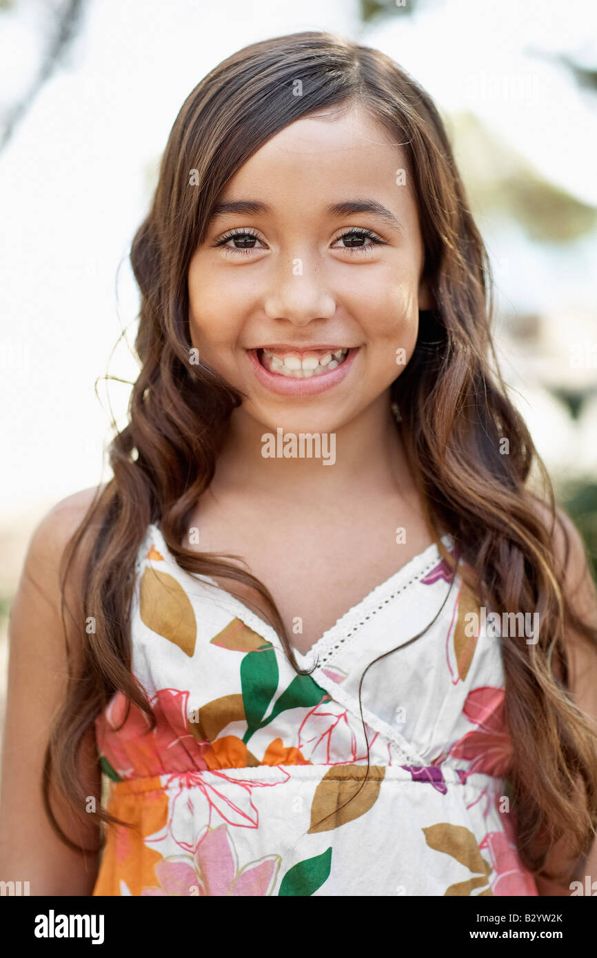 Retrato de muchacha, Malibu, California Foto de stock
