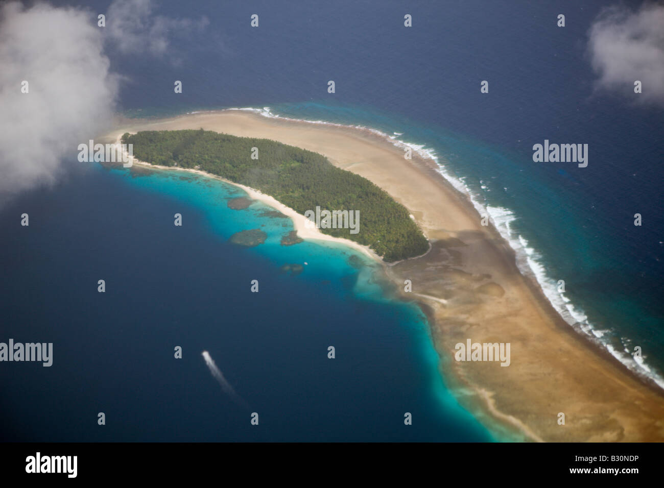 Ver en el atolón de Majuro atolón Majuro, Islas Marshall Micronesia Océano Pacífico Foto de stock