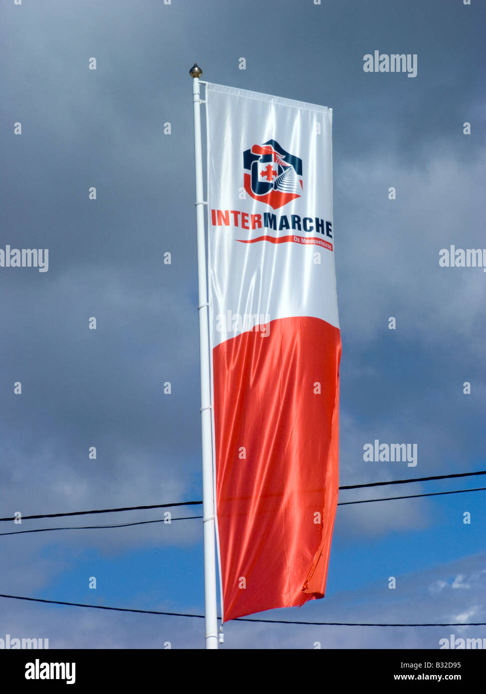 Bandera Intermarche banner Os Mosqueteiros Foto de stock