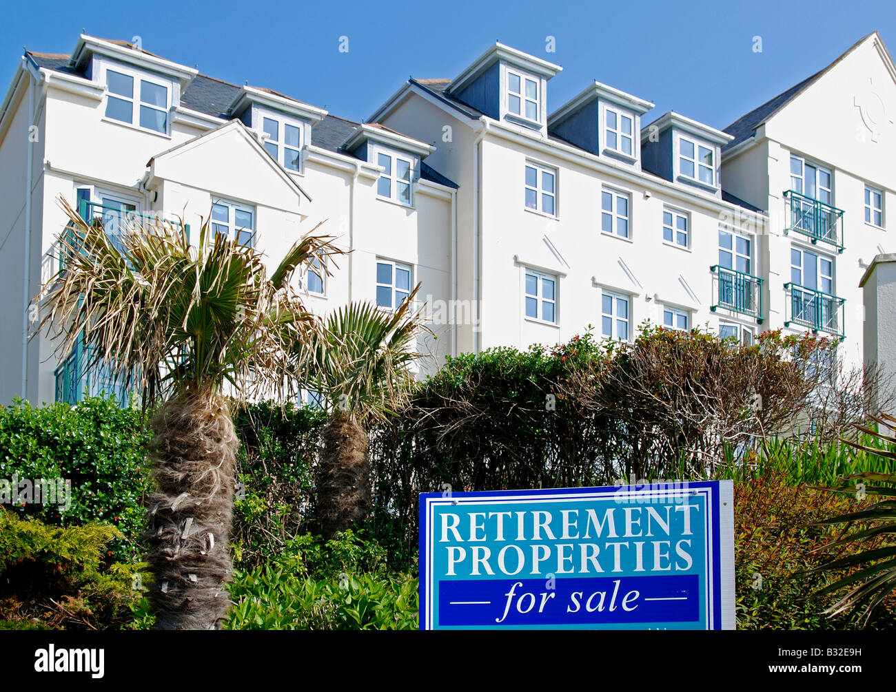 Paseo el retiro propiedades en venta en Falmouth, Cornwall, UK Foto de stock