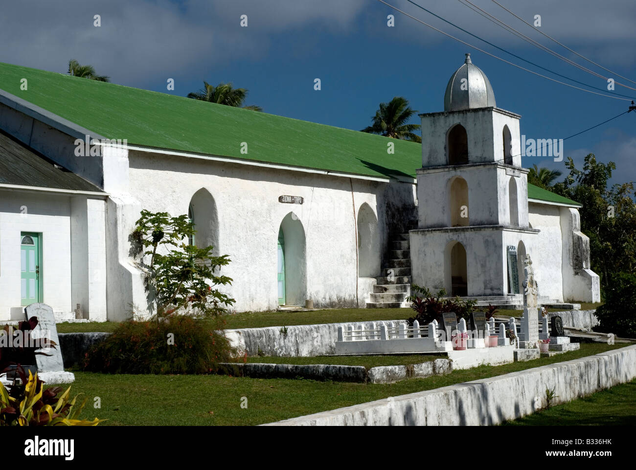 Iglesia cristiana de las Islas Cook Islas Cook Atiu Foto de stock
