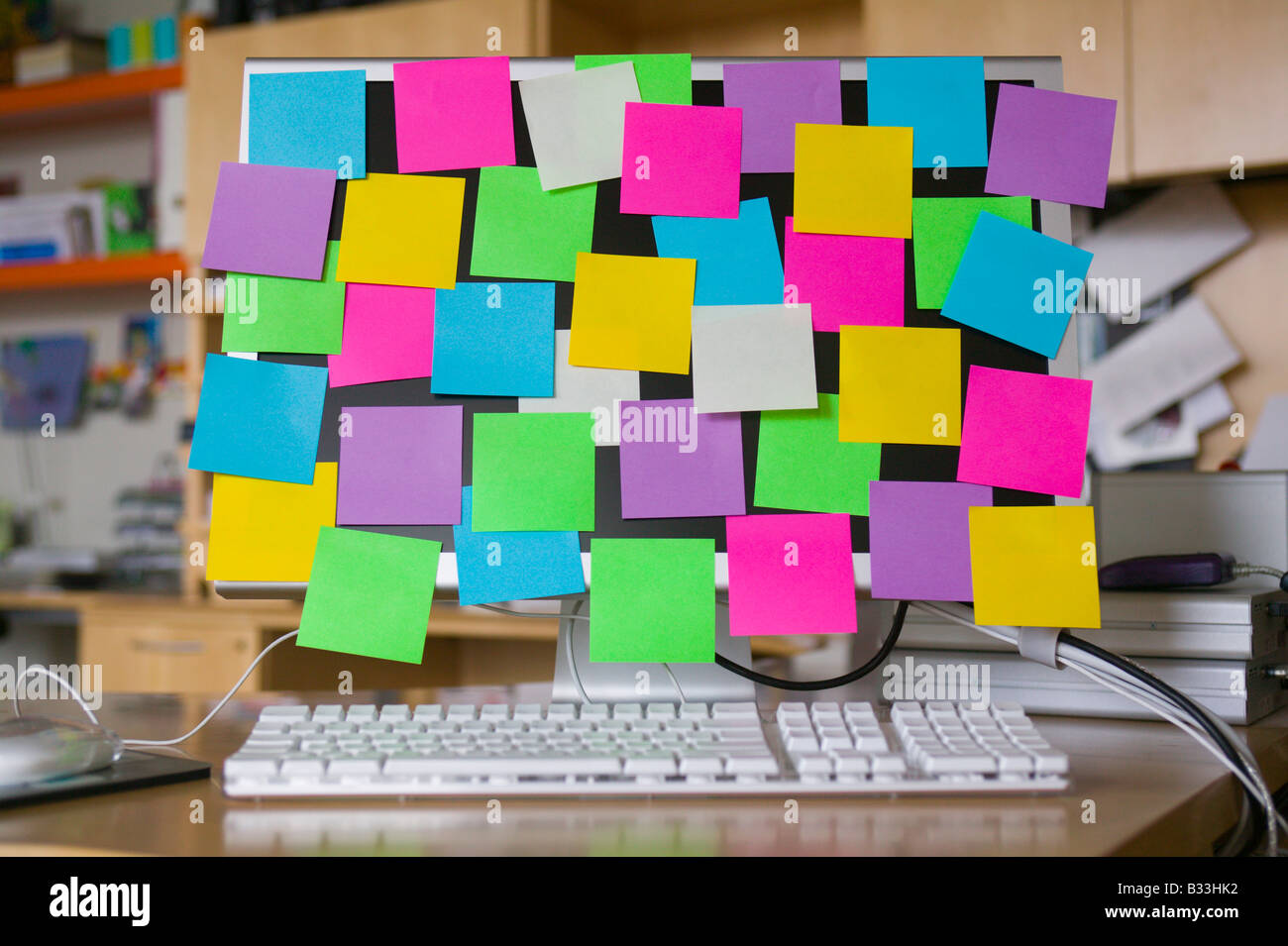 Computer Post It Notes Fotos e Imágenes de stock Alamy