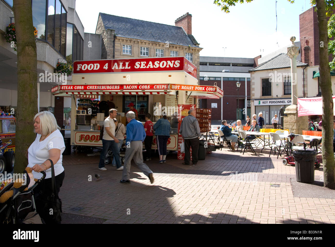 Llevar hamburgueseria en Mansfield Notts Foto de stock