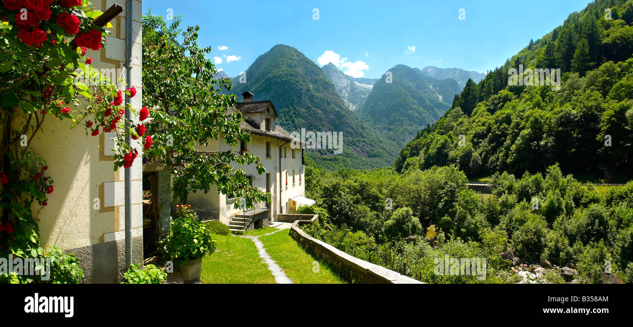 Val Versasca Ticino, Italia Foto de stock