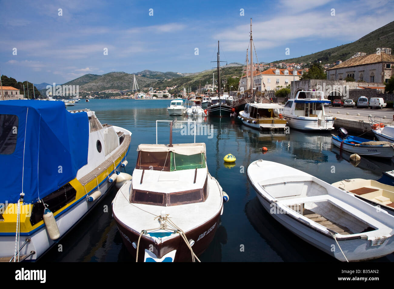 Puerto Gruz Dubrovnik Croacia Foto de stock