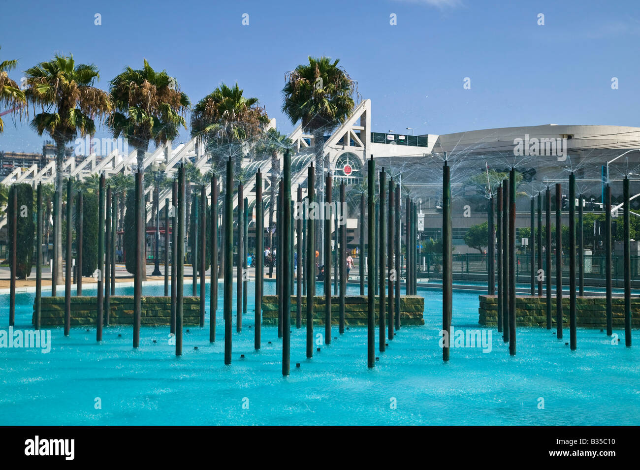 Centro de Convenciones y área de parque infantil de San Diego, California, EE.UU. Foto de stock