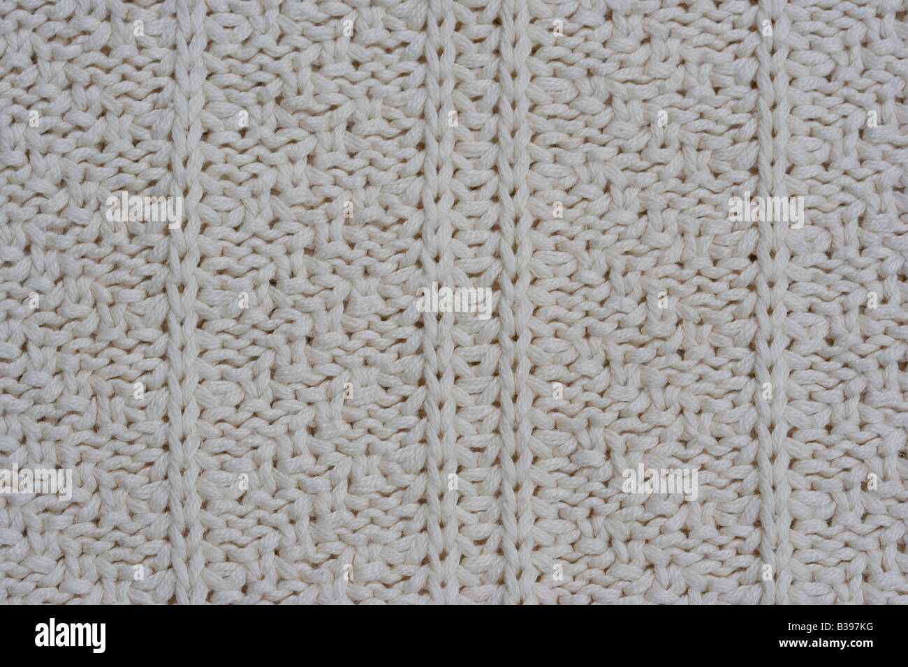 Cierre de un patrón - patrón de tejido de lana con purls y teje Foto de stock