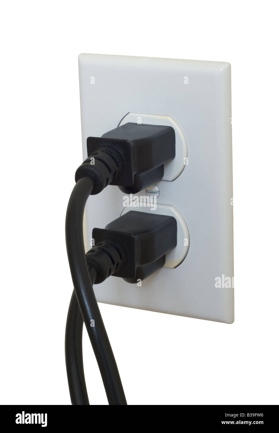 Enchufe los cables de alimentación de corriente eléctrica Fotografía de  stock - Alamy