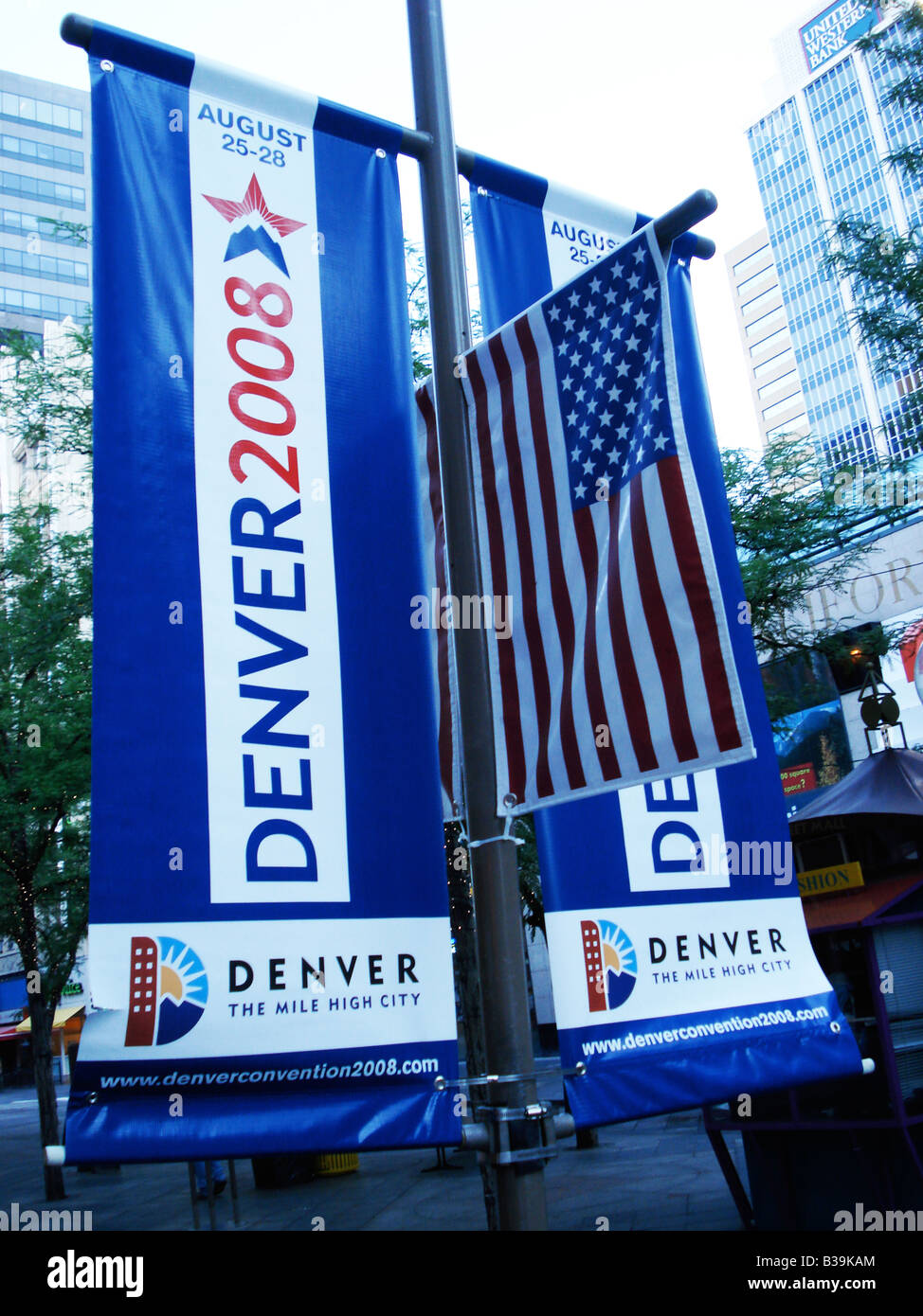 Convención Demócrata Nacional de 2008 signos. Foto de stock
