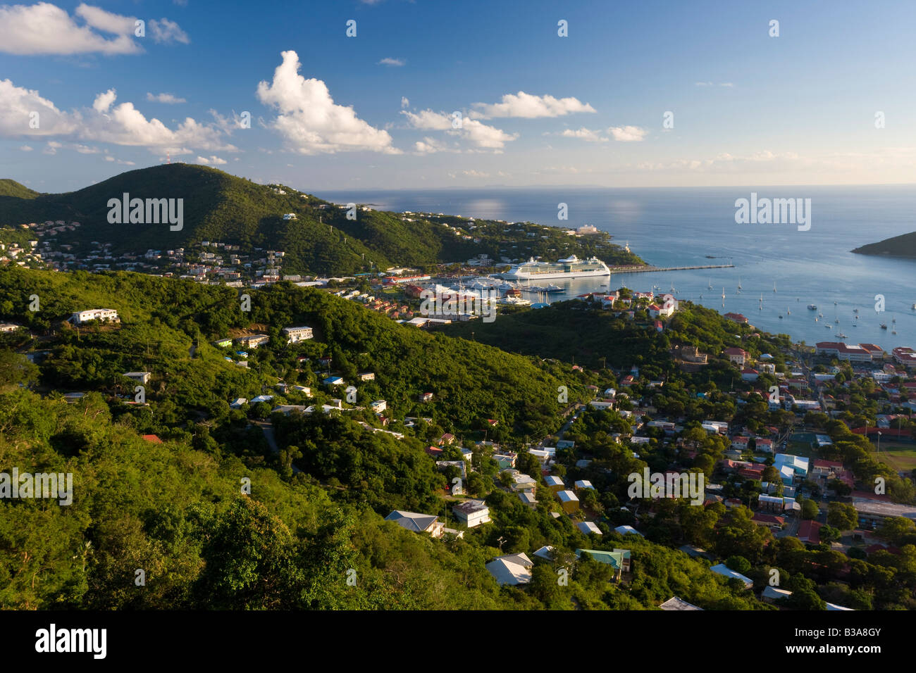Caribe, Islas de Sotavento, las Islas Vírgenes, St. Thomas, Charlotte Amalie Foto de stock