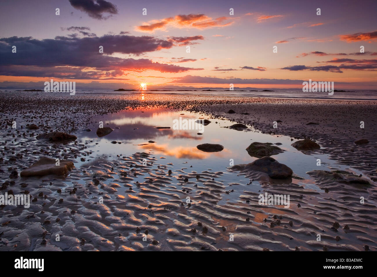 Moray Firth Sunset Foto de stock