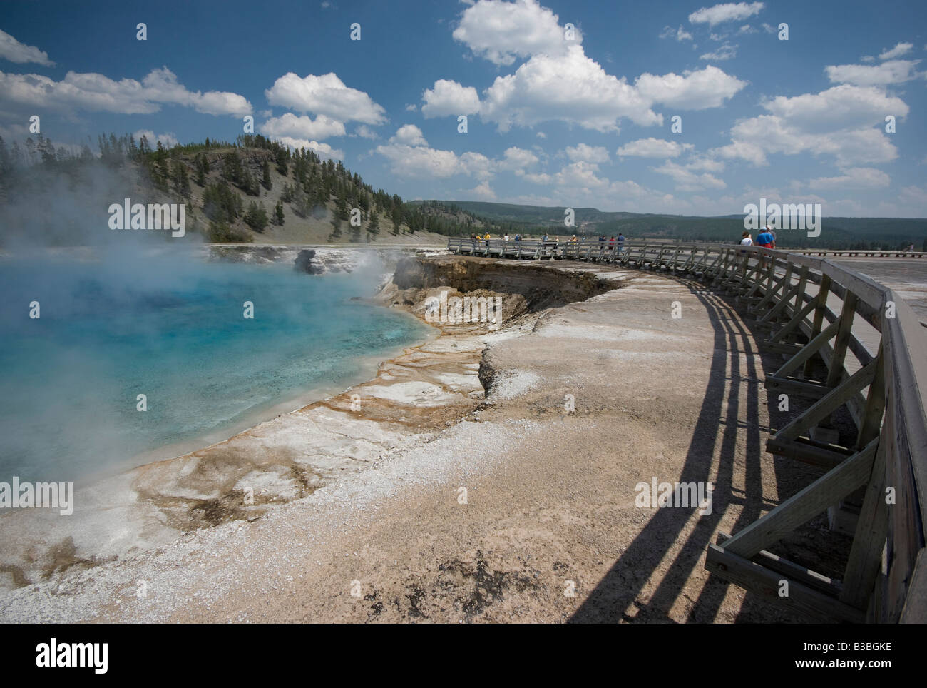 Excelsior Geyser, el Parque Nacional Yellowstone, Wyoming Foto de stock