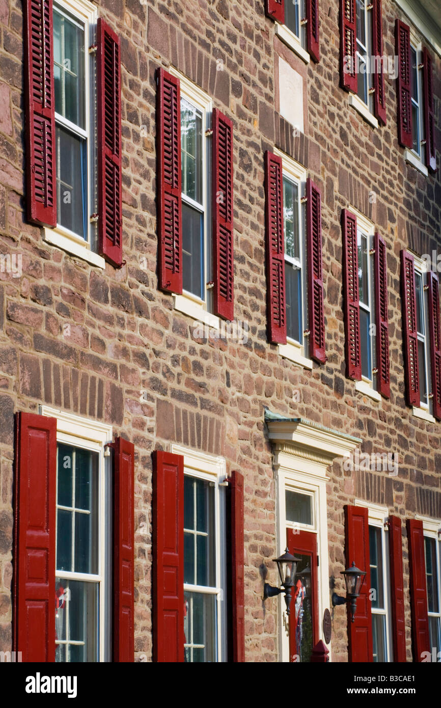 El distrito de negocios de Newtown Bucks County Pennsylvania Foto de stock