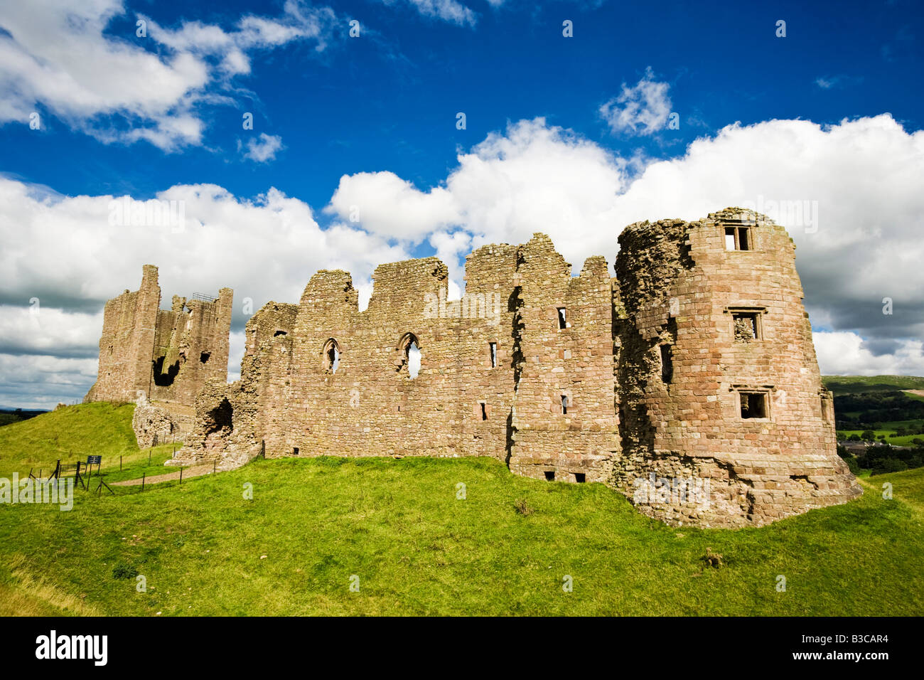 Ruinas de Brough Castle en Cumbria, Inglaterra, Reino Unido. Foto de stock