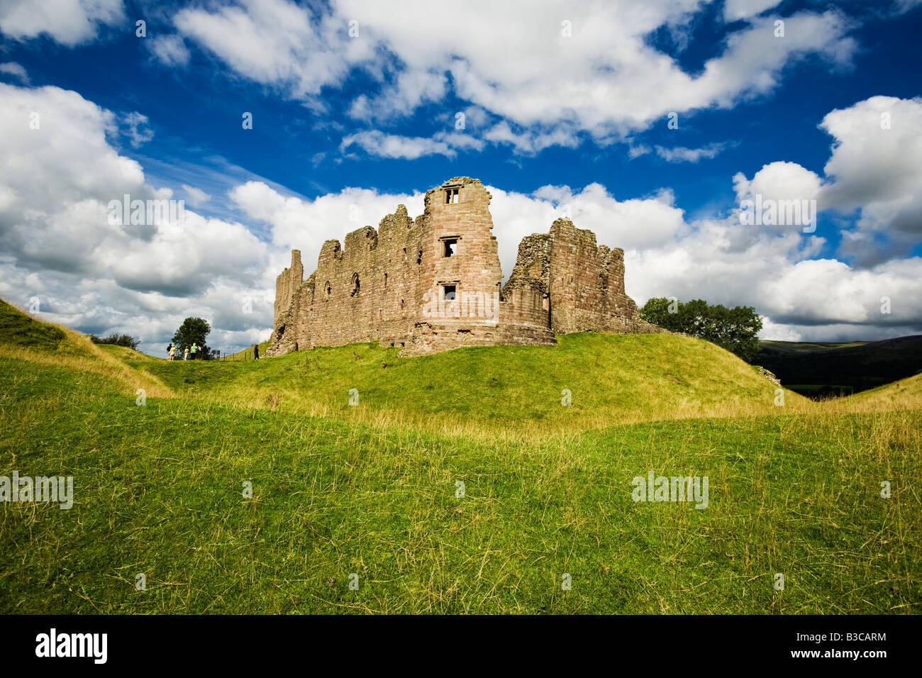 Ruinas de Brough Castle en Cumbria, Inglaterra, Reino Unido. Foto de stock