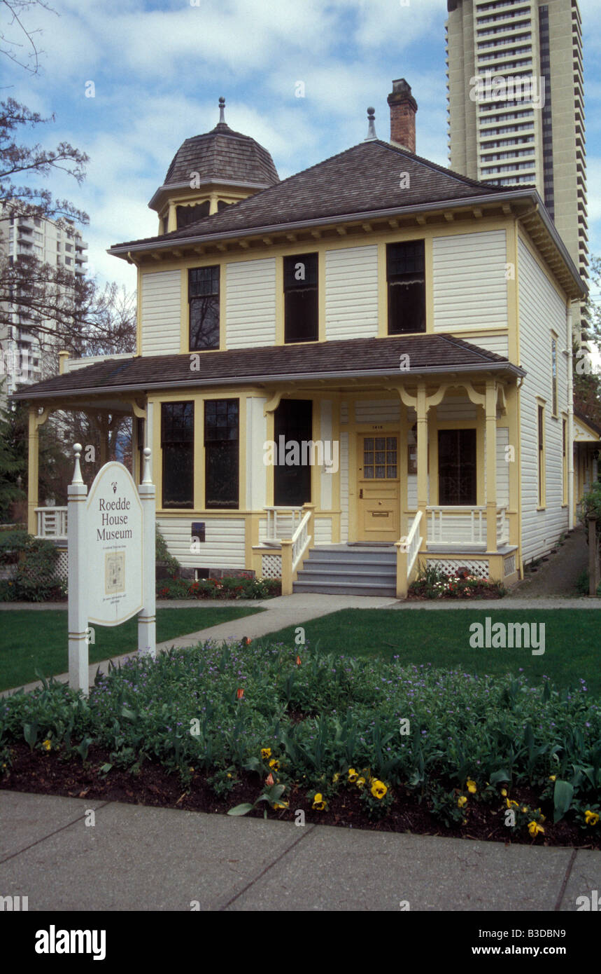 La Casa Museo Roedde en Vancouver, British Columbia, Canadá Foto de stock