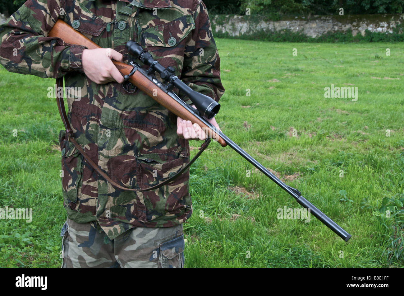 22 rifle calibre 22 calibre Rifle deportivo PLANTEADOS POR MODELO VERSIÓN COMPLETA Foto de stock