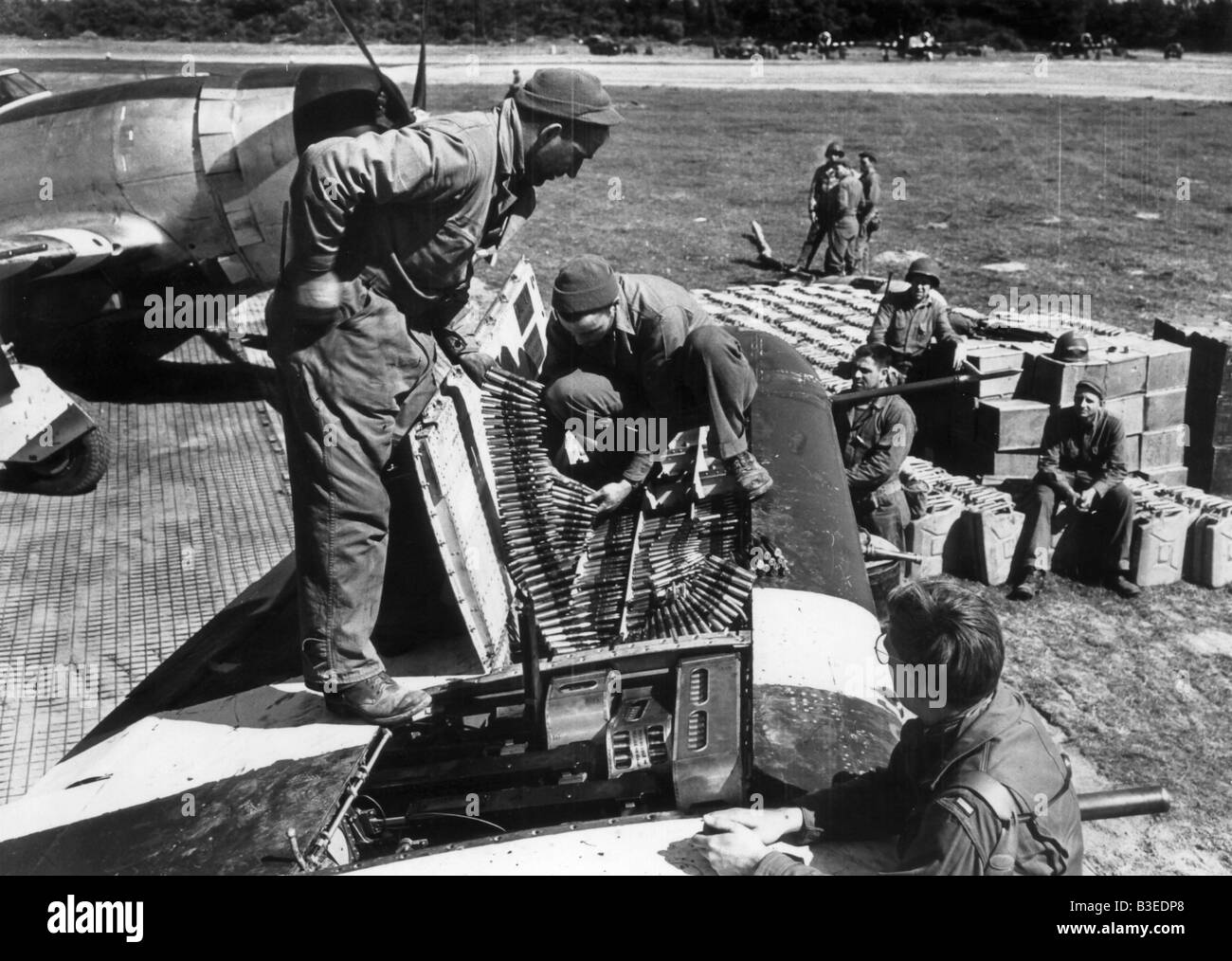 Fuerza Aérea de los EE.UU. tropas terrestres / WWII / 1944 Foto de stock