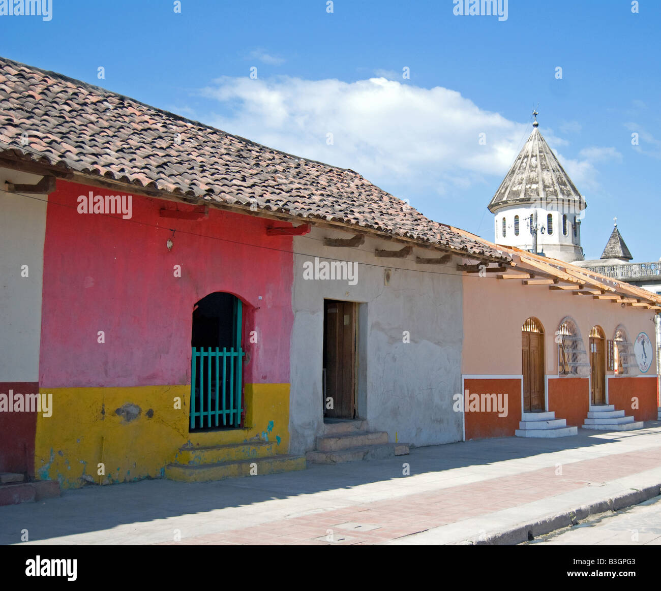Los colores de la ciudad de Granada, Nicaragua Foto de stock