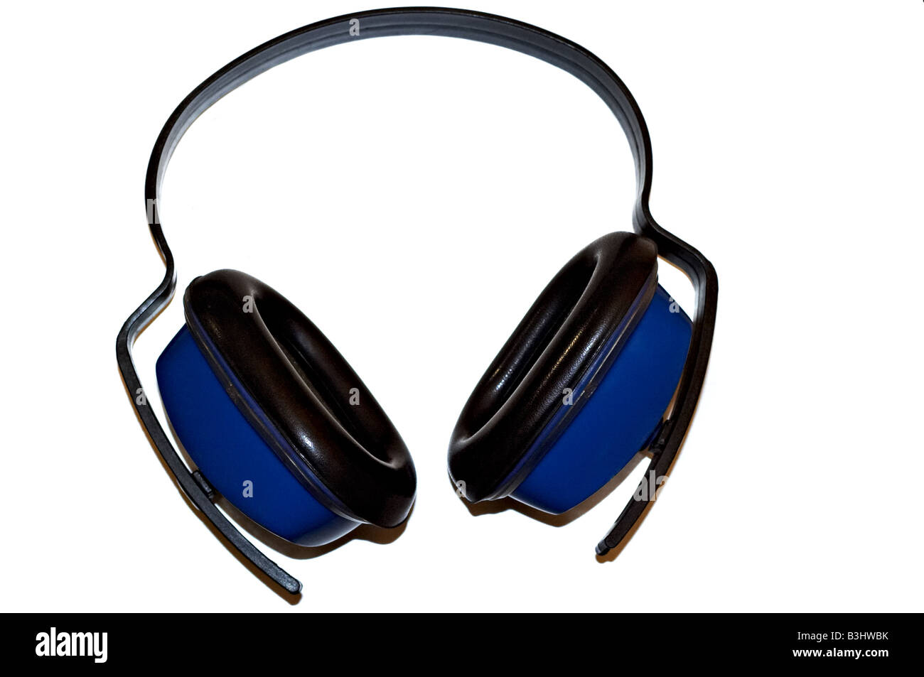 Epi Earmuff orejeras de plástico moldeado pasiva protección auditiva  personal orejas azul ropa de trabajo seguridad sombreros fondo blanco  Fotografía de stock - Alamy