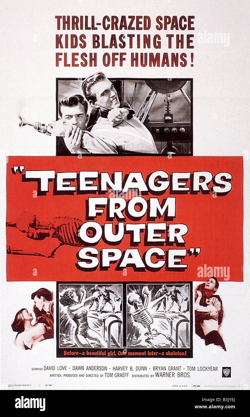 Los adolescentes DEL ESPACIO EXTERIOR - 1959 Tom Graeff film Foto de stock