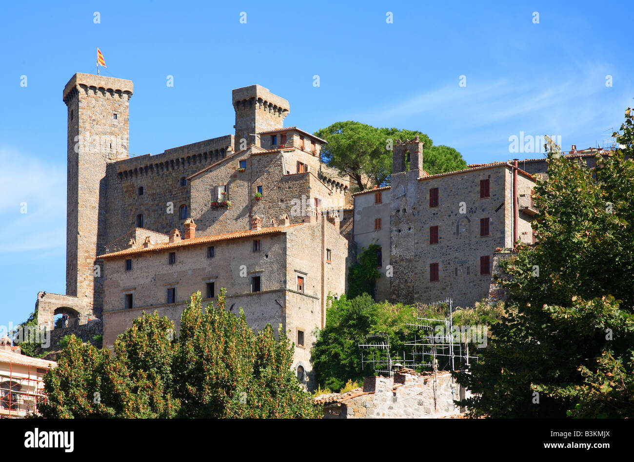 Italia Italia central Lacio Lacio Bolsena castillo Foto de stock