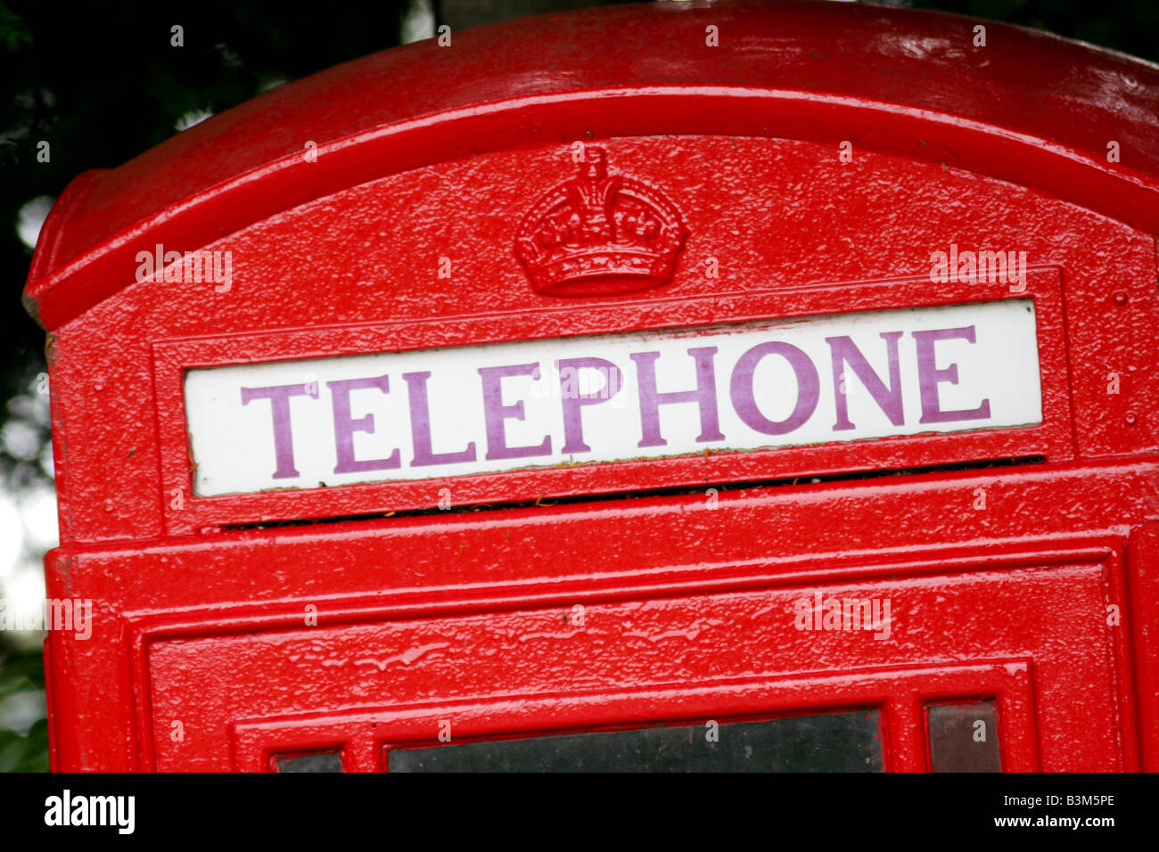 Cuadro teléfono rojo tradicional británico Foto de stock