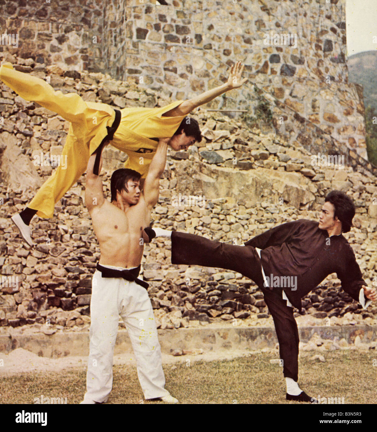 Introduzca el dragón 1973 Warner/Concord film con Bruce Lee a la derecha Foto de stock