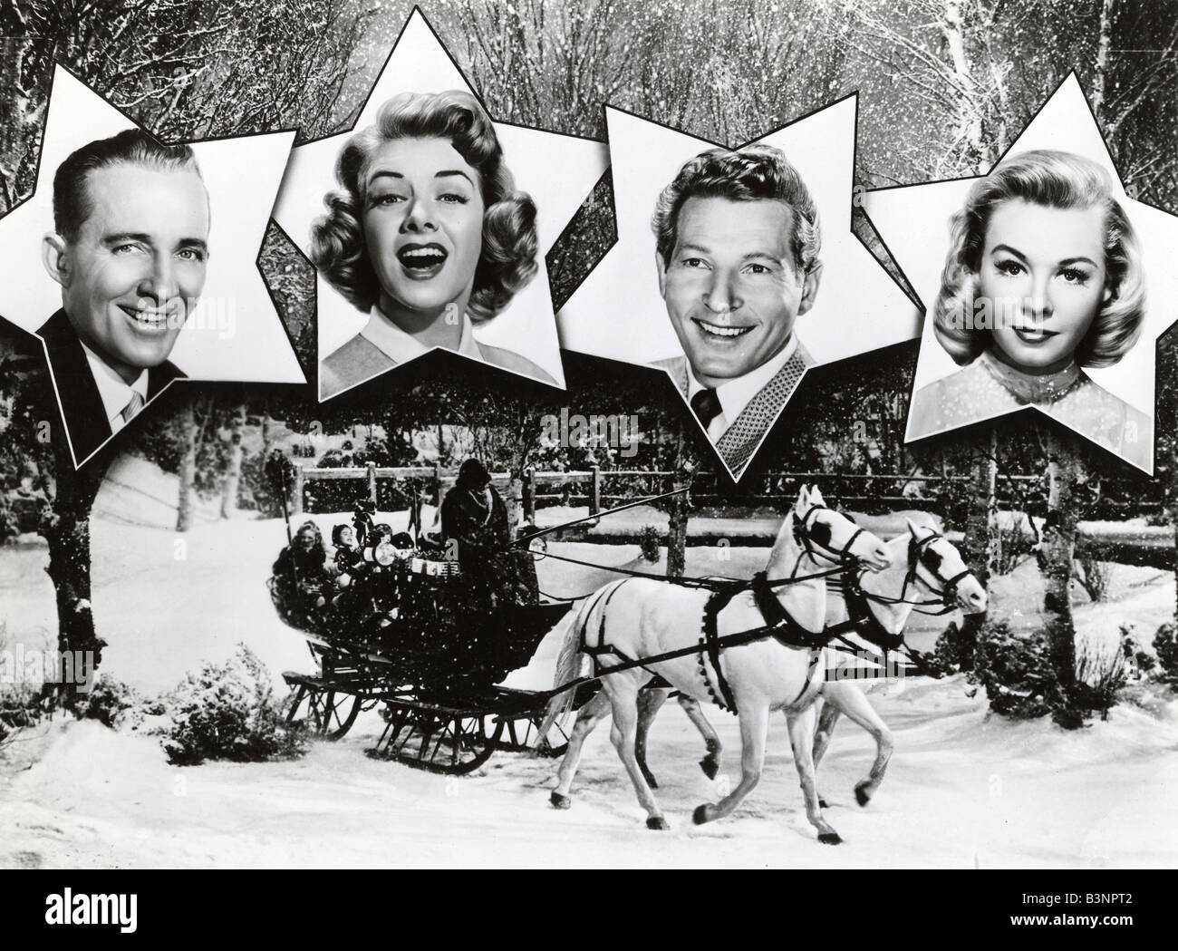 Blanca Navidad 1954 Película con Paramount de izquierda Bing Crosby, Danny  Kaye, Rosemary Clooney y Vera Ellen Fotografía de stock - Alamy