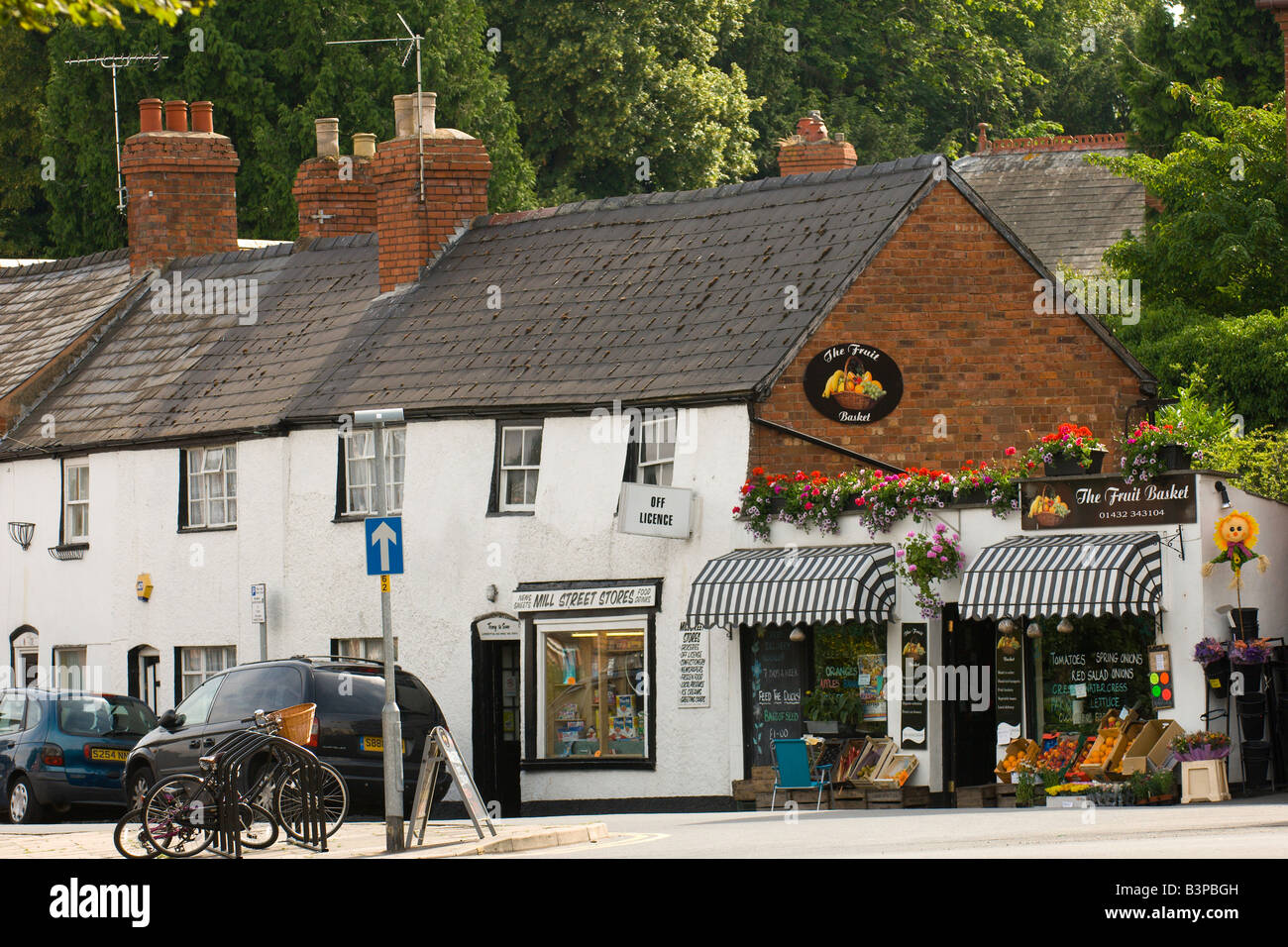 Una tienda de fruta Hereford Herefordshire inglaterra gran bretaña Foto de stock